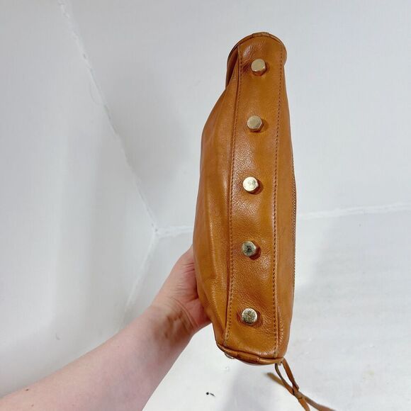 Rebecca Minkoff Mini 5 Zip Convertible Crossbody Bag Tan Leather Purse - Picture 5 of 10
